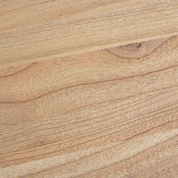 Dale Contemporary Free Edge Coffee Table - Weathered Oak with Dark Steel Legs for Modern Style