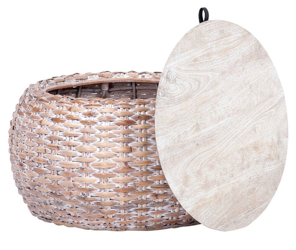 Klarysa Wood And Rattan Coffee Table