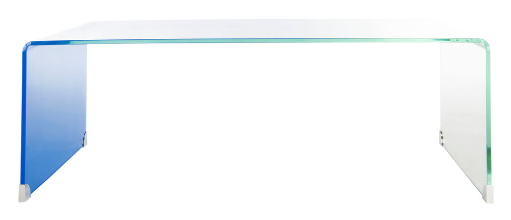 Crysta Contemporary Ombre Glass Coffee Table - Brighten Your Living Room with Artistic Elegance