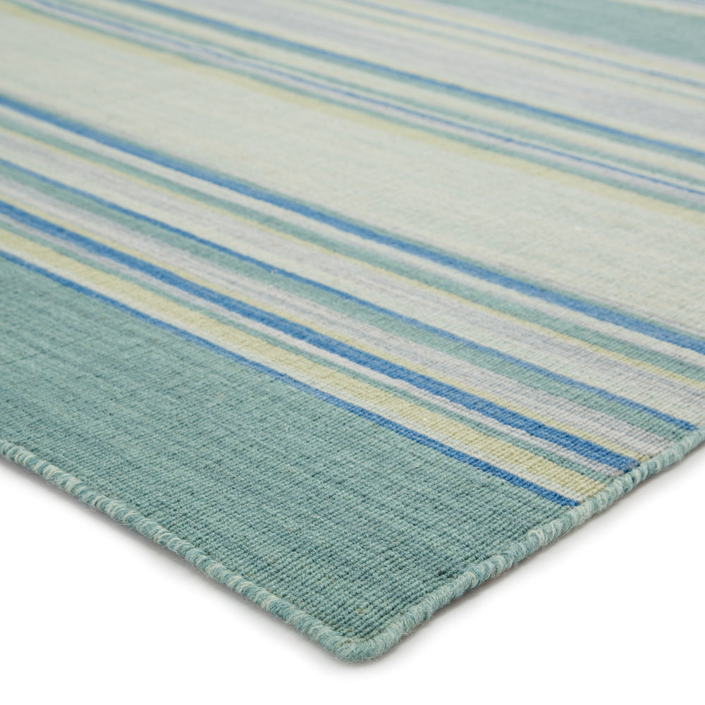 Jaipur Living Kiawah Handmade Stripe Blue/ Turquoise Area Rug (10'X14')