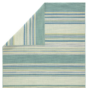 Jaipur Living Kiawah Handmade Stripe Blue/ Turquoise Area Rug (10'X14')