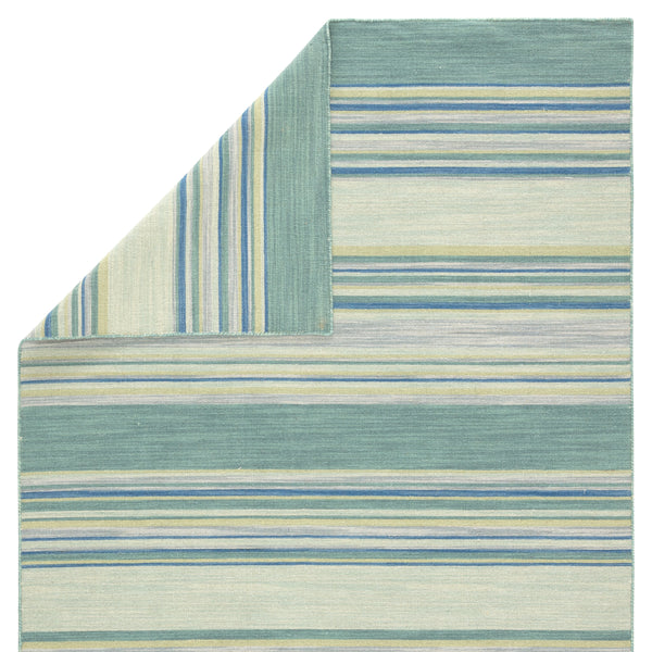 Jaipur Living Kiawah Handmade Stripe Blue/ Turquoise Area Rug (10'X14')
