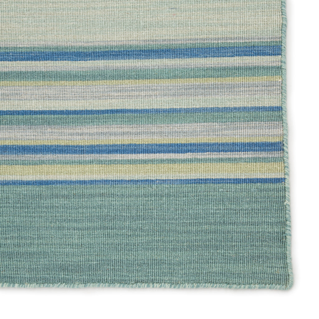Jaipur Living Kiawah Handmade Stripe Blue/ Turquoise Area Rug (10'X14')