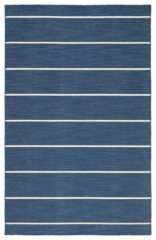Jaipur Living Cape Cod Handmade Stripe Blue/ Cream Area Rug (10'X14')