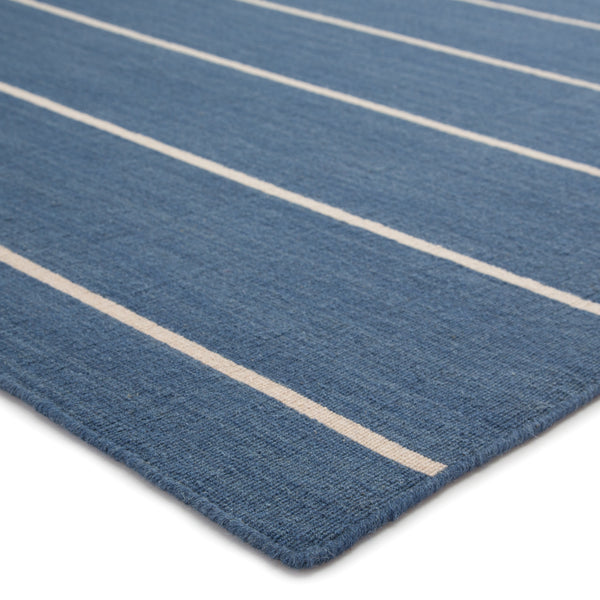 Jaipur Living Cape Cod Handmade Stripe Blue/ Cream Area Rug (10'X14')