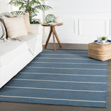 Jaipur Living Cape Cod Handmade Stripe Blue/ Cream Area Rug (10'X14')