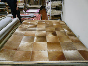 Cow Hide Coh404 Natural Cowhide Rug in Multi 6ft x 9ft