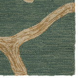 Jaipur Living Coral Indoor/ Outdoor Abstract Teal/ Tan Area Rug (8'10"X11'9")