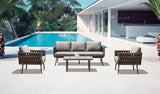 Oasis Indoor / Outdoor Living Collection (Sofa, 2 Chairs And Coffee Table) Aluminium Legs, Powde...