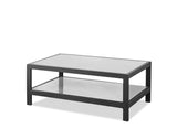 Angelina Indoor/Outdoor Living Collection, Love Seat, 2.. Chairs And Coffee Table, Black Aluminu...