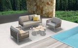 Whiteline Modern Living Catalina 4-Piece Outdoor Collection COL1751-GRY