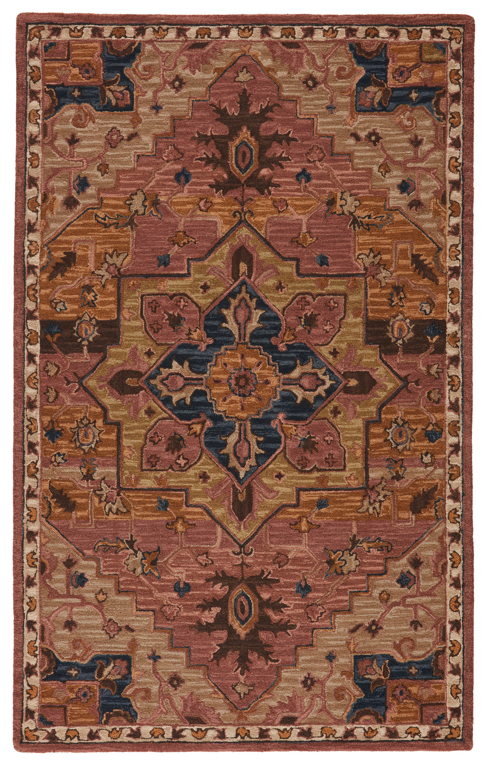 Jaipur Living Cardamom Collection COM06 Cressida 100% Wool Handmade Updated Traditional Medallion Rug RUG147131
