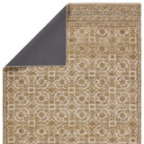 Jaipur Living Cardamom Sarang Vibe COM14 Hand Tufted 100% Wool Trellis Area Rug Brown 100% Wool RUG156015