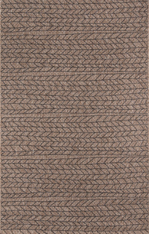 Momeni Como COM-2 Machine Made Contemporary Geometric, Striped Indoor/Outdoor Area Rug Tan 9'10" x 13'2" COMO0COM-2TAN9AD2