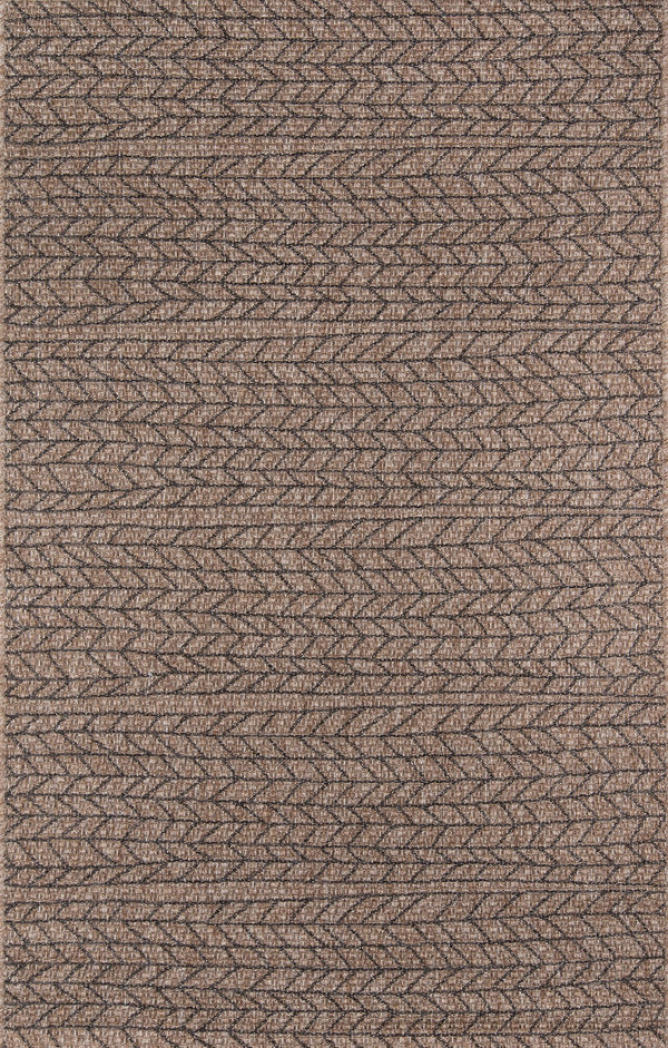 Momeni Como COM-2 Machine Made Contemporary Geometric, Striped Indoor/Outdoor Area Rug Tan 9'10" x 13'2" COMO0COM-2TAN9AD2