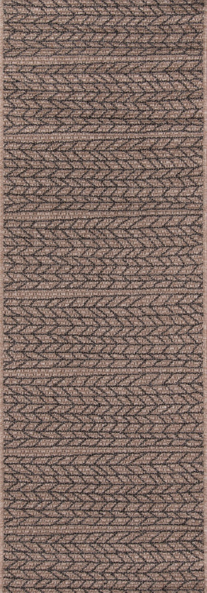 Momeni Como COM-2 Machine Made Contemporary Geometric, Striped Indoor/Outdoor Area Rug Tan 9'10" x 13'2" COMO0COM-2TAN9AD2