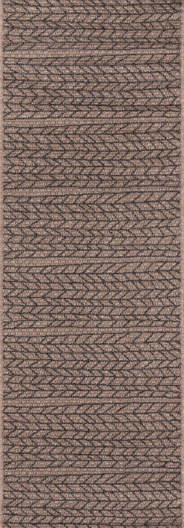 Momeni Como COM-2 Machine Made Contemporary Geometric, Striped Indoor/Outdoor Area Rug Tan 9'10" x 13'2" COMO0COM-2TAN9AD2