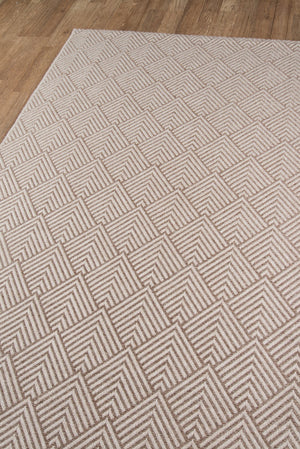 Momeni Como COM-3 Machine Made Contemporary Geometric Indoor/Outdoor Area Rug Beige 9'10" x 13'2" COMO0COM-3BGE9AD2