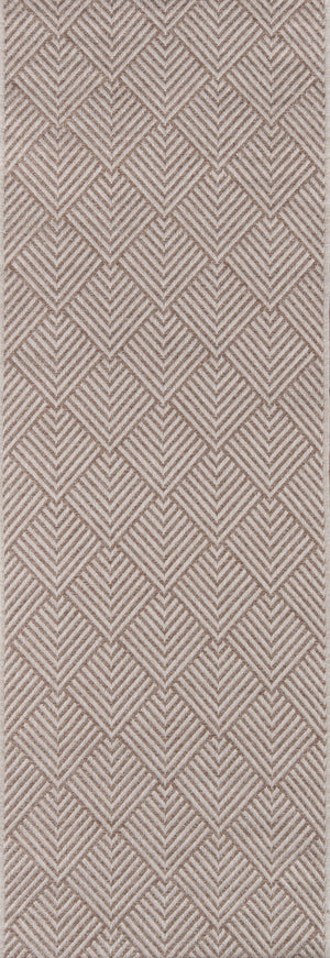 Momeni Como COM-3 Machine Made Contemporary Geometric Indoor/Outdoor Area Rug Beige 9'10" x 13'2" COMO0COM-3BGE9AD2