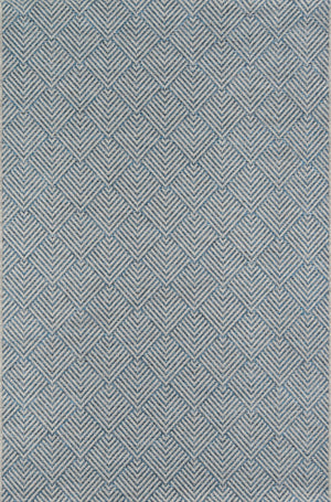Momeni Como COM-3 Machine Made Contemporary Geometric Indoor/Outdoor Area Rug Blue 9'10" x 13'2" COMO0COM-3BLU9AD2