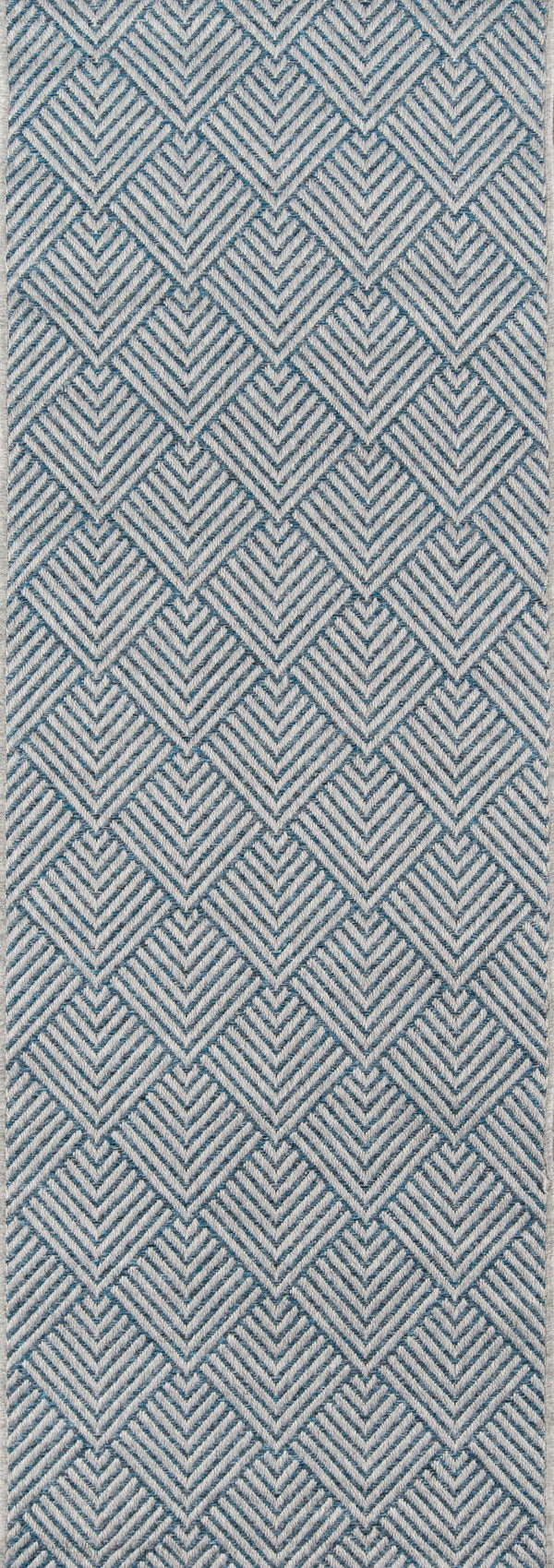 Momeni Como COM-3 Machine Made Contemporary Geometric Indoor/Outdoor Area Rug Blue 9'10" x 13'2" COMO0COM-3BLU9AD2