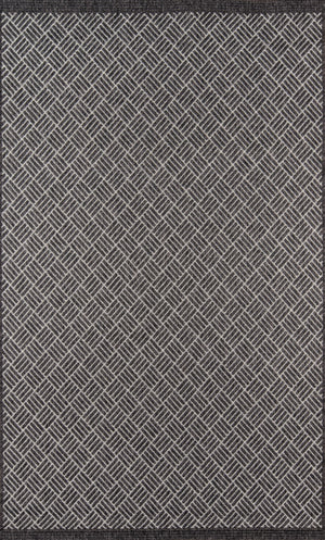 Momeni Como COM-4 Machine Made Contemporary Geometric Indoor/Outdoor Area Rug Charcoal 9'10" x 13'2" COMO0COM-4CHR9AD2