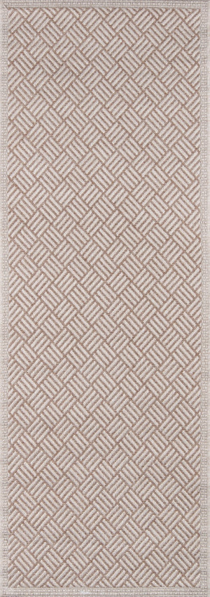 Momeni Como COM-4 Machine Made Contemporary Geometric Indoor/Outdoor Area Rug Tan 9'10" x 13'2" COMO0COM-4TAN9AD2