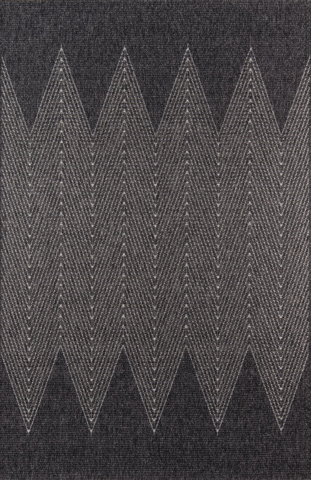 Momeni Como COM-5 Machine Made Contemporary Geometric, Zig Zag Indoor/Outdoor Area Rug Charcoal 9'10" x 13'2" COMO0COM-5CHR9AD2