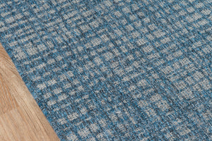 Momeni Como COM-6 Machine Made Contemporary Geometric Indoor/Outdoor Area Rug Blue 9'10" x 13'2" COMO0COM-6BLU9AD2