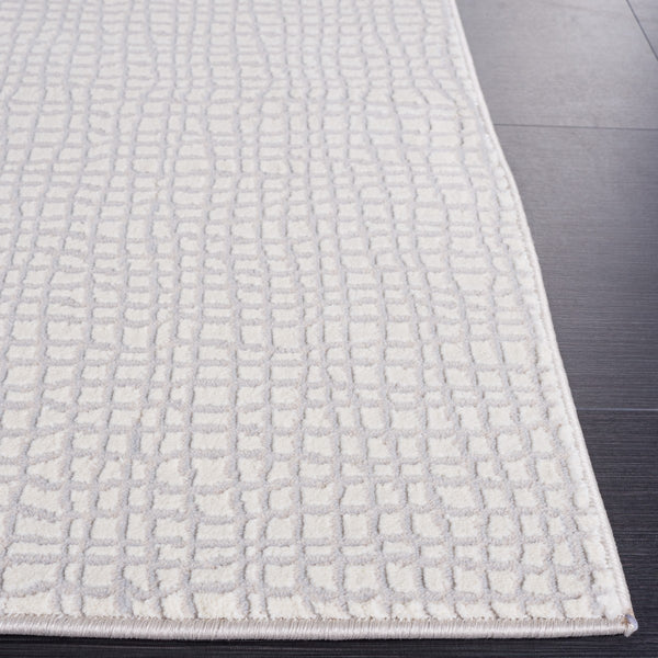 Safavieh Continental 110 Power Loomed Solid & Tonal Rug Ivory / Grey 9' x 12'