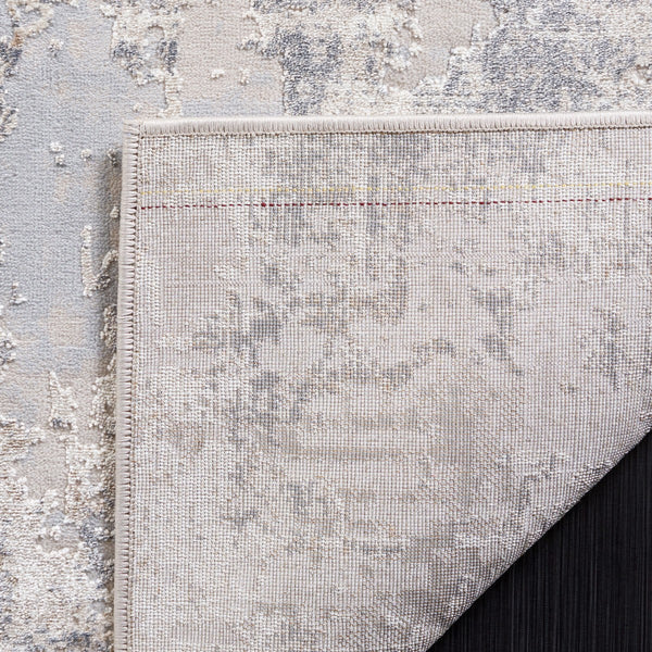 Safavieh Continental 112 Power Loomed Solid & Tonal Rug Light Beige / Dark Grey 9' x 12'