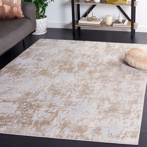 Safavieh Continental 112 Power Loomed Solid & Tonal Rug Light Beige / Beige 9' x 12'