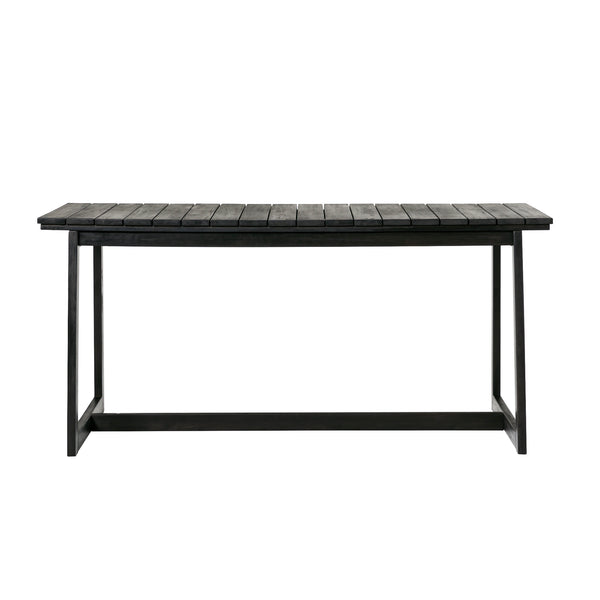 Walker Edison Cologne Modern/Contemporary Modern Solid Wood Outdoor Slat-Top Dining Table COOD65DTBL