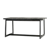 Walker Edison Cologne Modern/Contemporary Modern Solid Wood Outdoor Slat-Top Dining Table COOD65DTBL