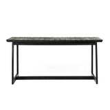 Walker Edison Cologne Modern/Contemporary Modern Solid Wood Outdoor Slat-Top Dining Table COOD65DTBL