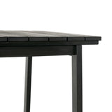 Walker Edison Cologne Modern/Contemporary Modern Solid Wood Outdoor Slat-Top Dining Table COOD65DTBL