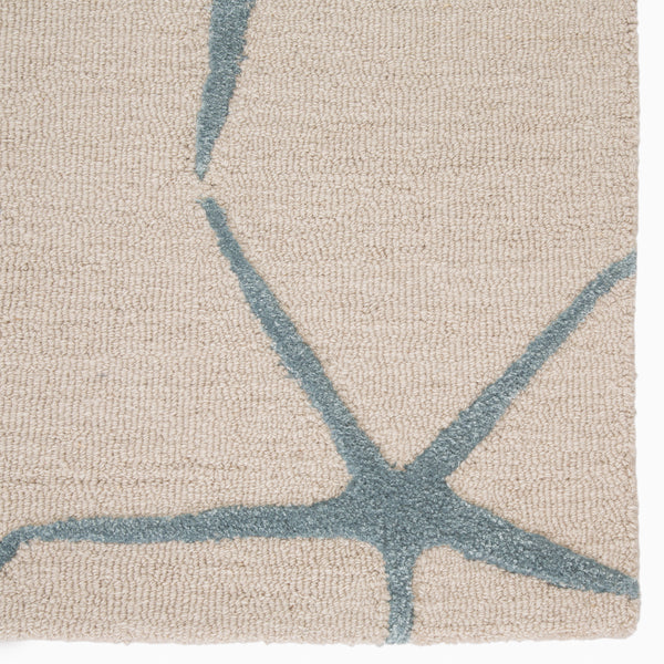 Jaipur Living Coastal Resort Collection COR24 Starfishing 75% Wool 25% Viscose Handmade Coastal Animal Rug RUG122915