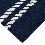 Trans-Ocean Liora Manne Capri Ropes Casual Indoor/Outdoor Hand Tufted 80% Polyester/20% Acrylic Rug Navy 7'6" x 9'6"