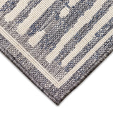 Trans-Ocean Liora Manne Cove Bamboo Casual Indoor/Outdoor Power Loomed 100% Polypropylene Rug Blue 7'10" x 9'10"