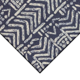 Trans-Ocean Liora Manne Cyprus Batik Transitional Indoor Hand Tufted 100% Wool Pile Rug Denim 8'3" x 11'6"