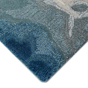 Trans-Ocean Liora Manne Corsica Water Contemporary Indoor Hand Tufted 100% Wool Rug Blue 8'3" x 11'6"