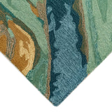 Trans-Ocean Liora Manne Corsica Panorama Contemporary Indoor Hand Tufted 100% Wool Rug Blue/Green 8'3" x 11'6"