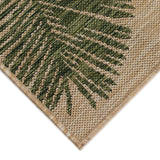 Trans-Ocean Liora Manne Carmel Palm Casual Indoor/Outdoor Power Loomed 87% Polypropylene/13% Polyester Rug Green 7'10" x 9'10"