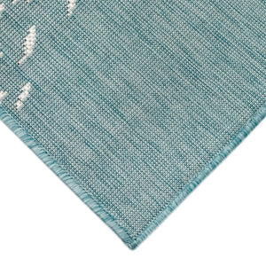 Trans-Ocean Liora Manne Carmel School Of Fish Casual Indoor/Outdoor Power Loomed 87% Polypropylene/13% Polyester Rug Aqua 7'10" x 9'10"