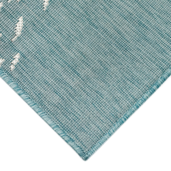 Trans-Ocean Liora Manne Carmel School Of Fish Casual Indoor/Outdoor Power Loomed 87% Polypropylene/13% Polyester Rug Aqua 7'10" x 9'10"