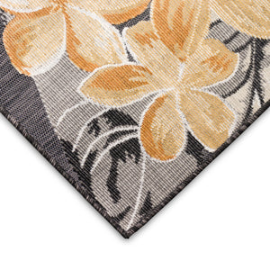 Trans-Ocean Liora Manne Canyon Paradise Casual Indoor/Outdoor Power Loomed 87% Polypropylene/13% Polyester Rug Charcoal 7'8" x 9'10"