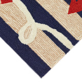 Trans-Ocean Liora Manne Frontporch Anchor Novelty Indoor/Outdoor Hand Tufted 80% Polyester/20% Acrylic Rug Navy 5' x 7'6"