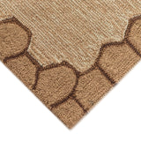 Trans-Ocean Liora Manne Frontporch Honeycomb Bee Novelty Indoor/Outdoor Hand Tufted 80% Polyester/20% Acrylic Rug Natural 5' x 7'6"