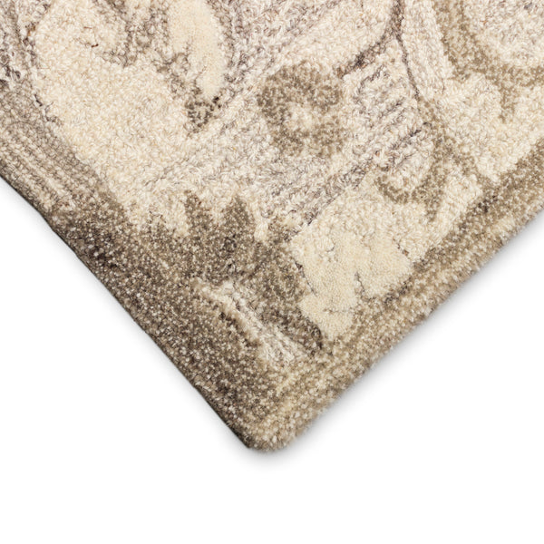 Trans-Ocean Liora Manne Hana Flora Classic Indoor Hand Tufted 100% Wool Rug Natural 8'3" x 11'6"