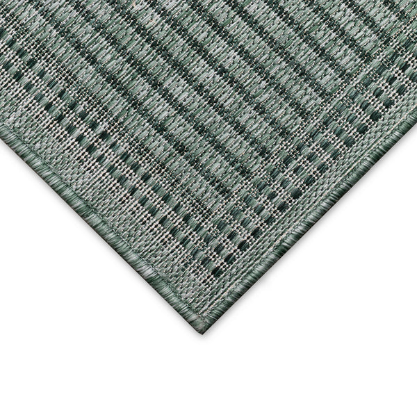 Trans-Ocean Liora Manne Malibu Simple Border Casual Indoor/Outdoor Power Loomed 88% Polypropylene/12% Polyester Rug Green 7'10" x 9'10"